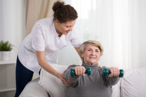 Senior Exercising - Los Angeles Home Caregiver Services