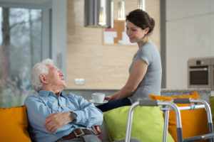 Senior Talking with His Granddaughter - Senior Care Services Los Angeles