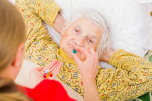 Old Woman Refusing to Take Medication - Senior Care in Los Angeles