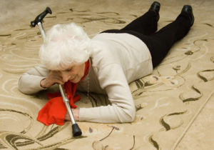 Old Woman Falling - Los Angeles home caregiver services