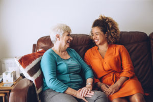 How do families find caregivers for their elderly loved ones