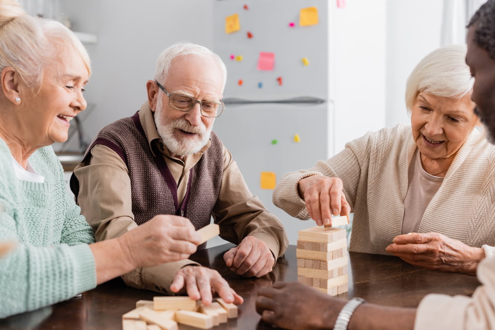 Old People Playing Games